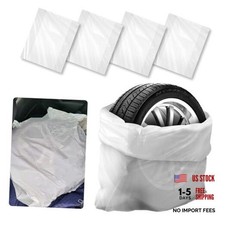 Extra-Large Tire Covers,Tear-Resistant LDPE Plastic Tire Bags for Storage 4PCS