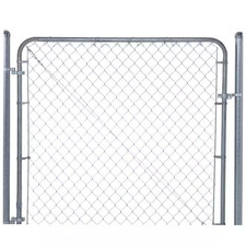 6 Ft. W X 6 Ft. H Galvanized Steel Chain Link Fence Expandable Gate Kit Actual