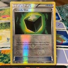 Greedy Dice 102/114 Uncommon Steam Siege Pokemon Reverse Holo Near Mint