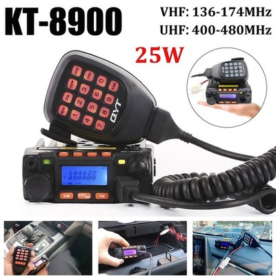 QYT KT-8900 25W Mini Car Mobile Radio Dual Band 136-174 & 400-480MHz 2 Way Radio
