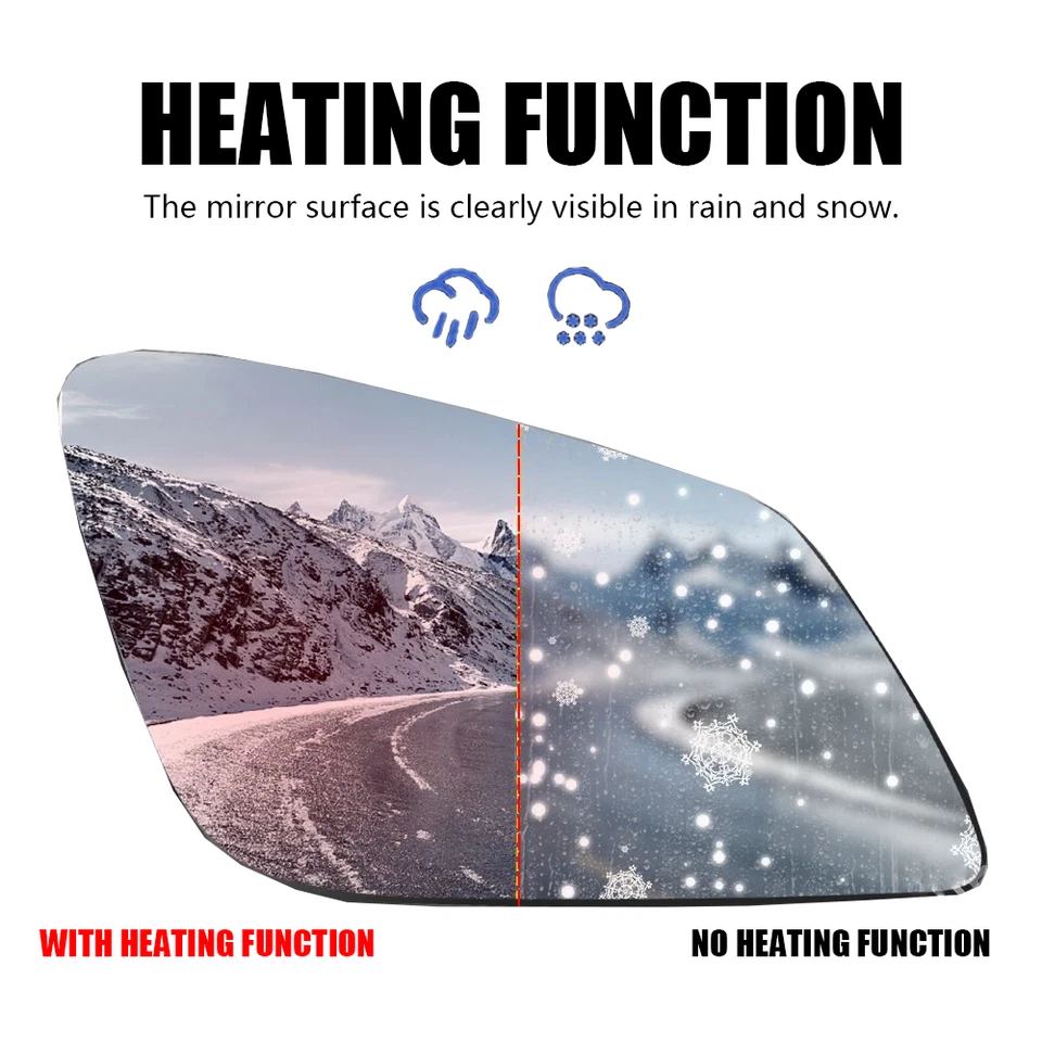 Passenger Right Side Mirror Glass Heated For BMW F10 528i 550i 535i xDrive 10-16 - Imagem 3 de 4