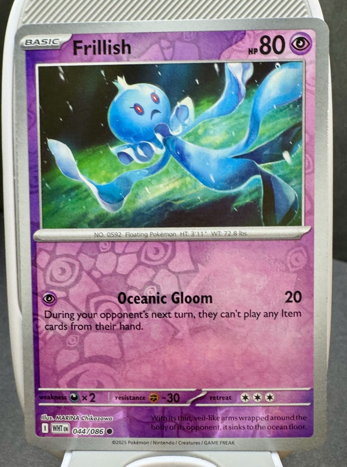 Frillish Reverse Holofoil Common SV: White Flare 044/086 - NM