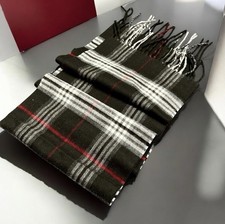 Cashmink Classic Plaid Tartan Winter Scarf Unisex Fringe Soft Warm Wrap Black