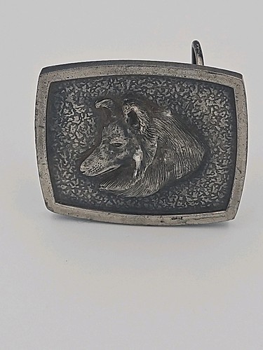 Vintage 1975 Bergamot Brassworks German Shepard Belt Buckle
