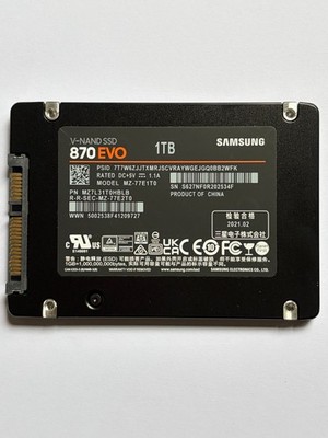 Samsung 870 EVO 1TB 2.5  SATAIII Internal SSD MZ-77E1T0 1TB 3D V-NAND 7mm