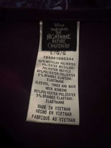 Cherokee Tooniforms Nightmare Before Christmas Jack Scrub Top V-Neck Size Large - Picture 7 of 7