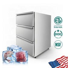 ORK 3 Drawer Undercounter Beverage Refrigerator 23" Stainless 144 Can Cooler