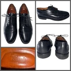 Allen Edmonds Benton Brogue Oxford Shoes Men 9.5 D Black Vibram Sole YGI C3S-26