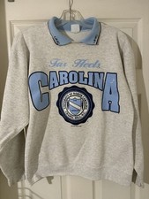 Vintage 90 s Sports Line North Carolina Tar Heels Sweatshirt Sz M UNC Collared
