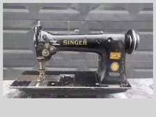Vintage Industrial Sewing Machine Singer 112w145 two needle, drop feed-Leather