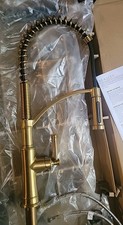 Signature Hardware Beasley Pre Rinse Pull Down Kitchen Faucet Brushed Gold NEW