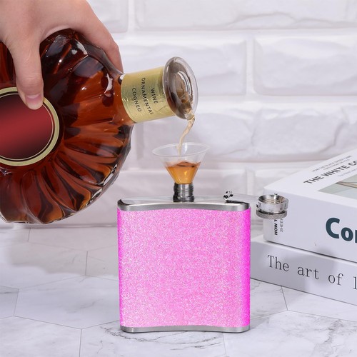 8 Pcs Bling Leakproof Flask with 8 Funnels Liquor Alcohol Flasks Hip Flask Re... - Picture 4 of 6