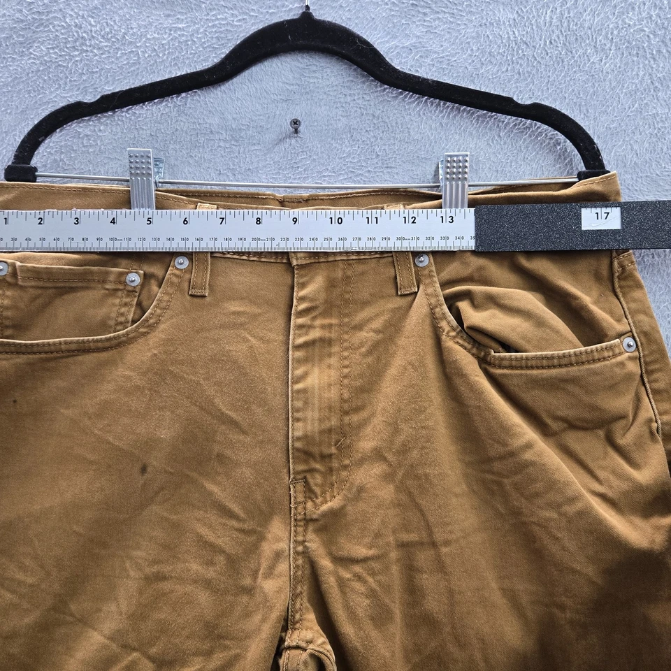 Jeans Levi's 502 Hombre 34X32 Marrón Regular Cónico Logo Gorpcore Sarga 29" LEER Foto 4 de 4