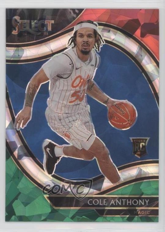 2020 Panini Select Courtside Red White Green Cracked Ice Prizm Cole Anthony 0db7
