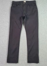 Flint and Tinder Pants Mens 34x32 Dark Gray Slim Fit Chino Casual Trousers