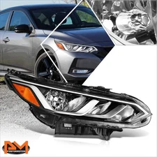 For 20-22 Sentra S SV Right Side OE Style Headlight Chrome Housing Amber Corner