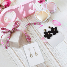 120 Pieces Earring Necklace Display Cards Jewelry Holder Cards Paper Tags wit...