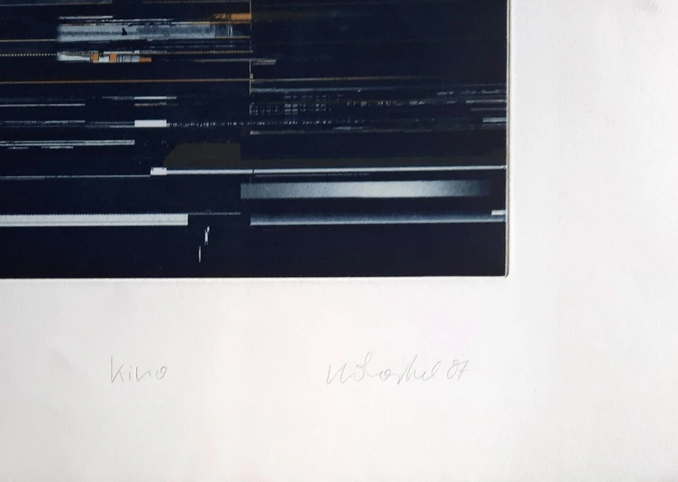 OLAF HOLZAPFEL - Kino. Handsignierte Heliogravüre, Griffelkunst Wahl 326 A1. - Bild 2 von 4