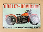 VINTAGE 12x8" HARLEY-DAVIDSON MOTORCYCLES GASOLINE GAS PORCELAIN MOTOR OIL SIGN