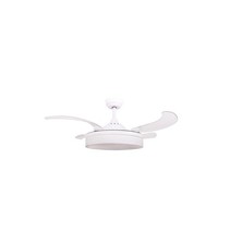 VENTILATORE DA SOFFITTO ZEPHIR ZFL4106BMY23 4 PALE A SCOMPARSA CON LUCE BIANCO
