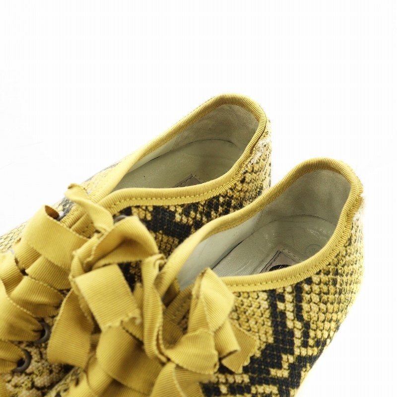 LANVIN  Sneakers Shoes Python Pattern Ribbon 35 B… - image 7