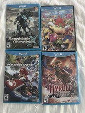Wii U Game Lot (4) - Xenoblade, Mario Party 10, Mario Kart 8, Hyrule Warriors