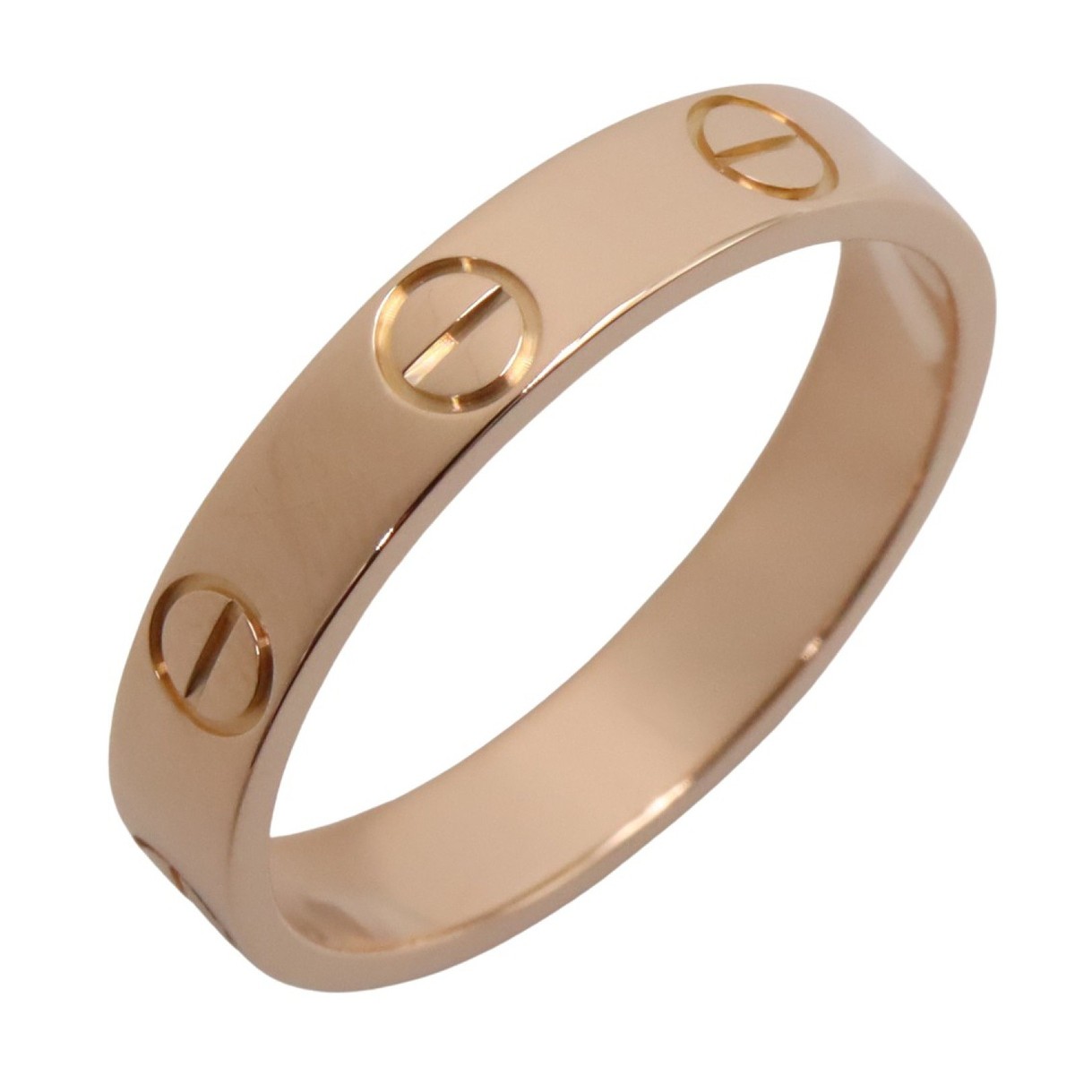 CARTIER Mini Love Ring 18KPG Pink Rose Gold Used women US size