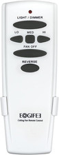 Ceiling Fan Remote Control of for Hampton Bay UC7078T with Light Dimmer, Revers