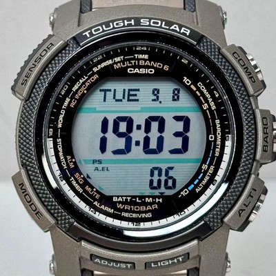 Casio G-Shock Pro Trek PRW-2000T-7 Solar Quarz schwarzes Zifferblatt Armbandu...