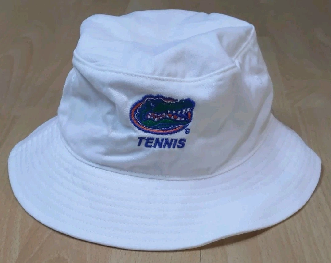 University of Florida Gators UF Tennis Bucket Hat White Embroidered Logo