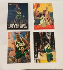 (4) Shawn Kemp's -1995-96 Fleer Metal -  #101 and 3 upper decks