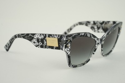 Excellent! DG 4478 3287/8G Dolce & Gabbana Polished Black Lace 53-20-140 3N