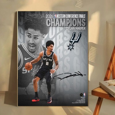 Dylan Harper San Antonio Spurs Authentic 2026 NBA Western Conference Poster