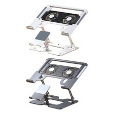 Adjustable Laptop Phone Cooling Stand 2 in 1 Foldable Laptop Tablets Holder