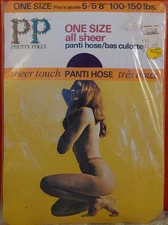 Vintage Pantyhose Pretty Polly All Sheer Color Violet One Size  BAMA2