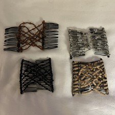 3 Beads Hair Combs Magic Elastic Hair Clips Stretchy Hair Comb Double Clip...