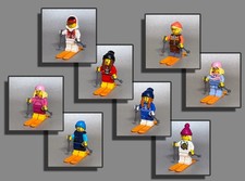 LEGO® Figuren City - ⛷️ Skifahrer (17-24) Skifahrerin Kinder Winter Wintersport