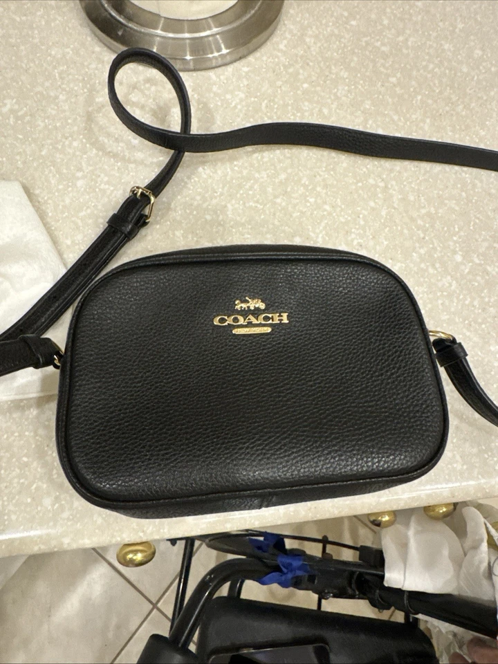 Bolso Bandolera COACH Cuero Guijarro Negro Usado en Excelente Condición Foto 3 de 4