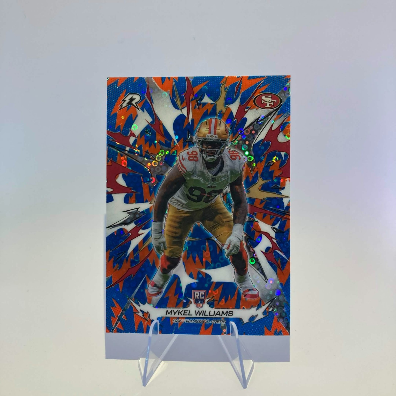 2025 Topps Resurgence - Mykel Williams #184 (RC) BLUE & ORANGE SPARKS REFRACTOR