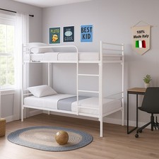 Letto a Castello per Adulti e Bambini 200x80 h150 cm scomponibile in 2 lettini