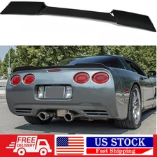Glossy Black For 1997-04 Corvette C5 Rear Trunk Spoiler Wing ZR1 Extended Style