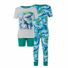 Kirkland Signature  Kids' 4-piece Cotton PJ Set, Dino