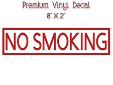 NO SMOKING Sticker Sign Vinyl Decal - Door Window Wall