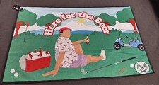 Golf Towel Funny Here for the Beer Microfiber Waffle Knit