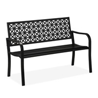 Gartenbank Sitzbank Ruhebank Balkonbank Outdoor-Sitzbank Parkbank Bank Schwarz
