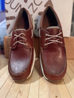 The Captain Boat Shoe In Brown By Dunham Men s Size 12D Slip Resistant