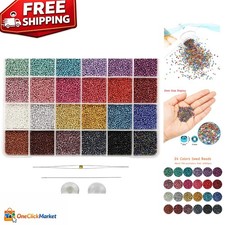 Vibrant 16800 Pcs Glass Seed Beads - Perfect for Earrings  Jewelry Making
