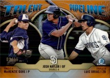 Luis Urias/MacKenzie Gore/Josh Naylor 2019 Bowman Orange Chrome Talent Pipeline