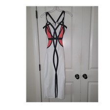 Fashion Nova Keep It Tight Colorblock V-Neck Bodycon Midi Dress S