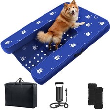 Inflatable Dock Platform, Dog Boat Ramp Floating Non-Slip Oxford and PVC with...